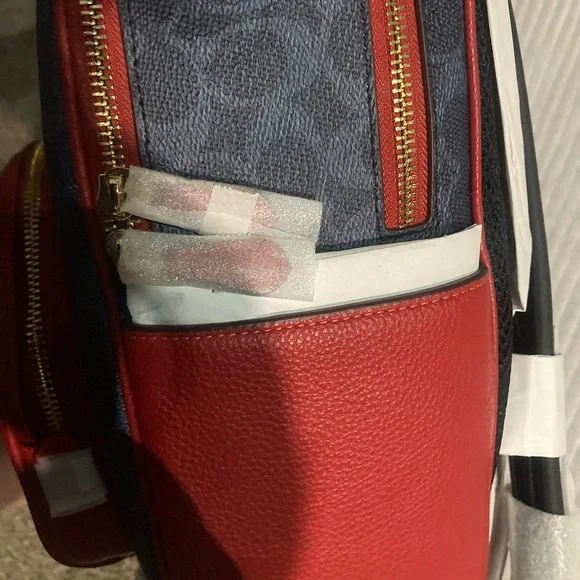 Coach Red and Blue Backpack NWT - Picture 5 of 9